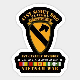 41st  Scout Dog Platoon 1st Cav - VN SVC Sticker